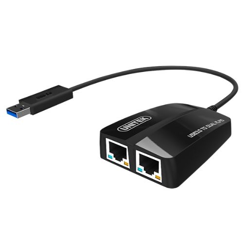 Изображение Адаптеры - конвертер Unitek USB 3.0 в двойной гигабитный Ethernet.