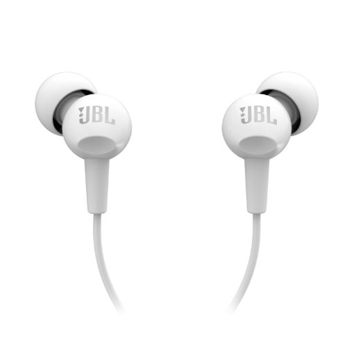 תמונה של אוזניות In-ear עם מיקרופון JBL C100SI - לבן