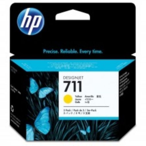 תמונה של מילוי‎ (3) HP 711 yellow CZ136A T–520/120 - מקורי