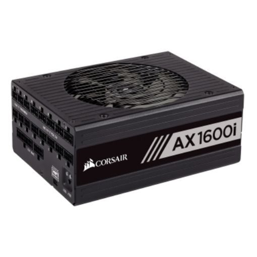 תמונה של ספק כוח Corsair AX1600i 1600W מודולרי מלא בצבע שחור