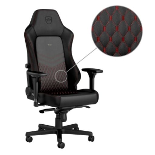 Picture of Noblechairs HERO Real Leather Gaming Chair Black/Red Genuine Leather NBL-HRO-RL-BRD