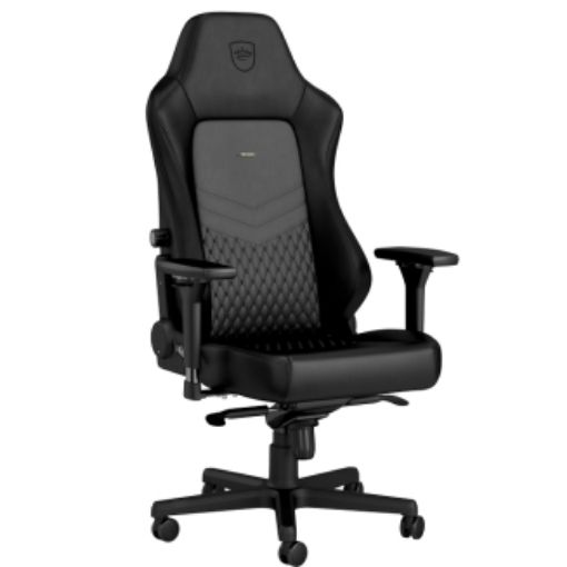 Изображение Noblechairs HERO Real Leather Gaming Chair Black Настоящая кожа NBL-HRO-RL-BLA