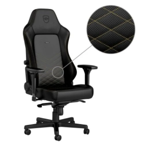 Изображение Игровое кресло Noblechairs HERO черного/золотого цвета.