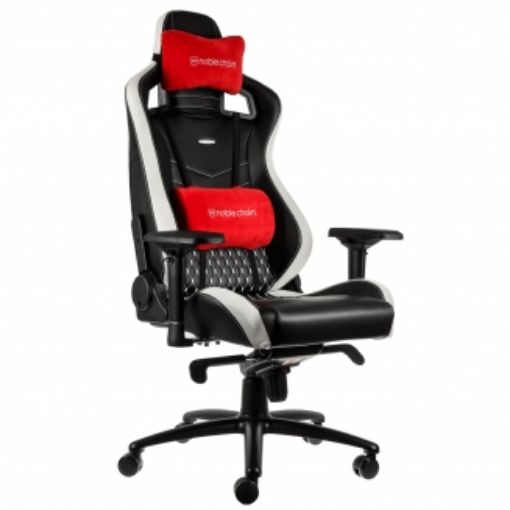 תמונה של Noblechairs EPIC Real Leather Gaming Chair Black/White/Red עור אמיתי NBL-RL-EPC-001