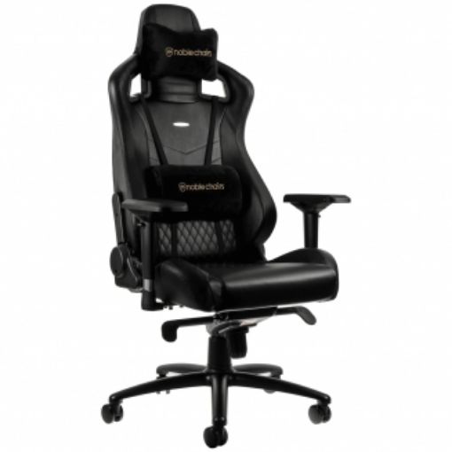 תמונה של Noblechairs EPIC Real Leather Gaming Chair Black עור אמיתי NBL-RL-BLA-001
