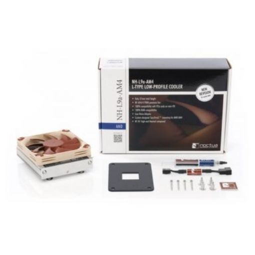 תמונה של מאוורר קירור מעבד Noctua NH-L9A-AM4 בצבע חום