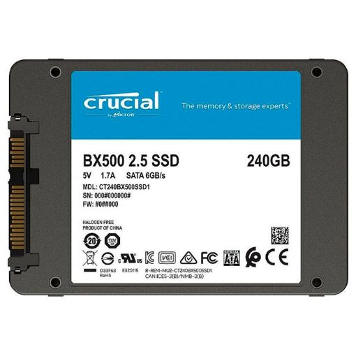 Picture of Crucial SSD 240GB BX500 3D NAND SATA 2.5 CT240BX500SSD1