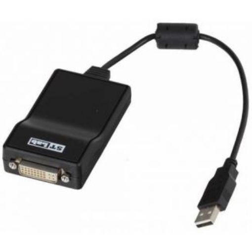 Picture of USB 2.0 to DVI Adapter ST-Lab U-480 in black.