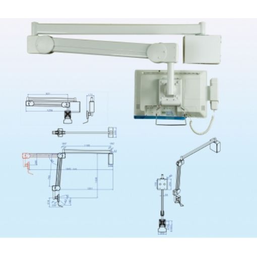 Picture of IPPON Hospital Monitor Arm Wall Mount 8kg IPMA98104WM