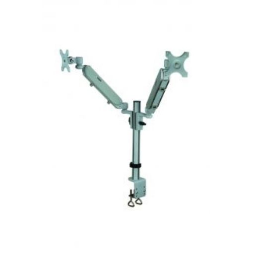 Picture of IPPON Dual Monitor Arm Table C-Clamp Mount 2 Joints Pneumatic Height Adjustment IPMA85202PN