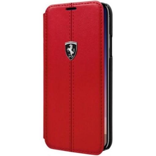 Picture of CG MOBILE IPhone 7 FERRARI HERITAGE Booktype Case W Vertical Contrasted Stripe - Red FEHDEFLBKP7RE