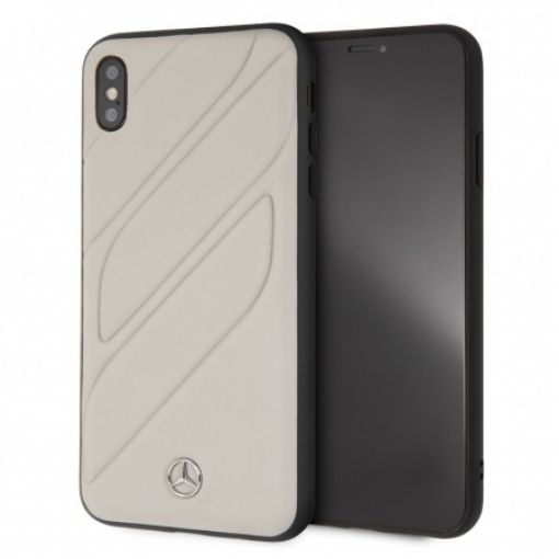 Изображение CG MOBILE IPhone XS MAX MERCEDES NEW ORGANIC I Gen Leather Hard Case Crystal - Grey MEHCI65THLGR