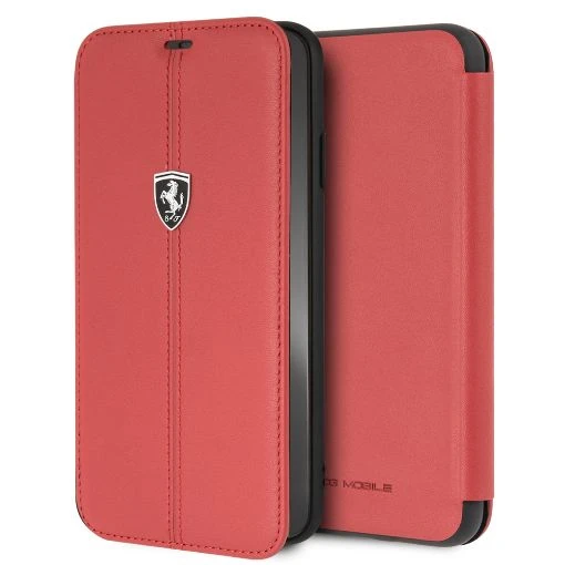 תמונה של CG MOBILE IPhone XS MAX FERRARI HERITAGE Booktype Case W Vertical Contrasted Stripe - Red FEHDEFLBKI65RE