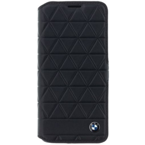 Picture of CG MOBILE Galaxy S9 BMW EMBOSSED HEXAGON Real Leather Booktype Case - Black BMFLBKS9HEXBK