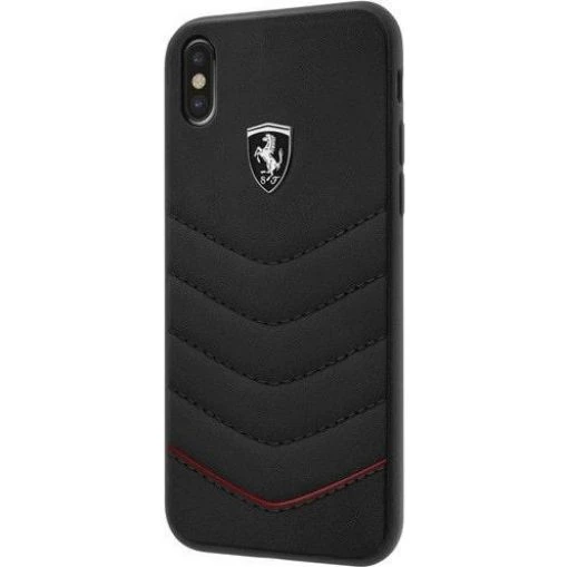 תמונה של מגן טלפון CG MOBILE iPhone X/XS Ferrari Heritage Quilted בצבע שחור