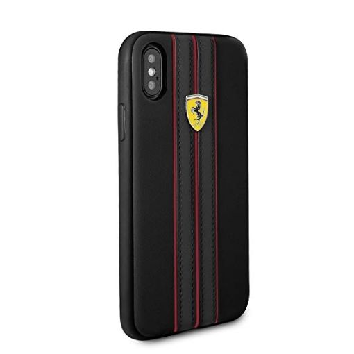 Picture of CG MOBILE IPhone X/XS FERRARI MAX HERITAGE QUILTED Leather Hard Case - Black FEHQUHCI65BK