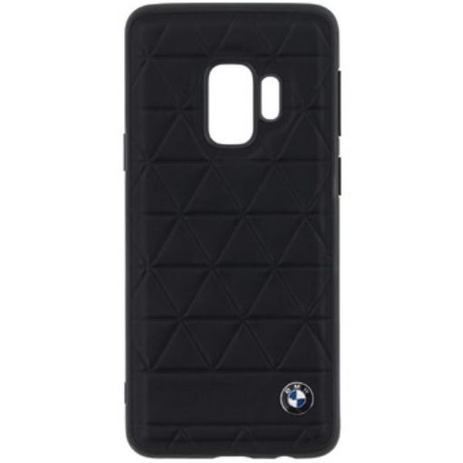 Picture of CG MOBILE Galaxy S9 BMW EMBOSSED HEXAGON Real Leather Hard Case - Black BMHCS9HEXBK
