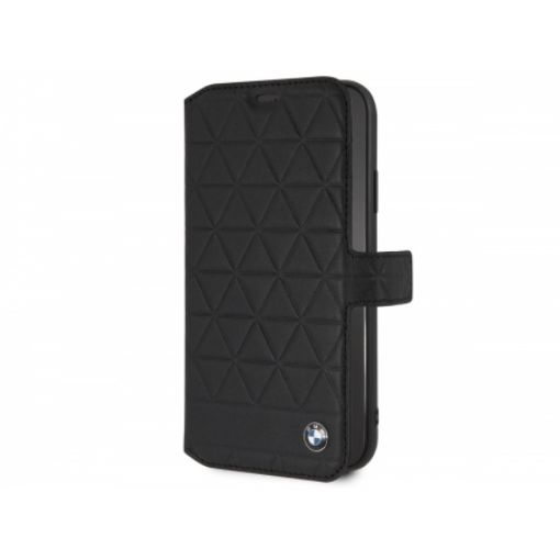 Picture of Genuine leather BMW Hexagon case for iPhone XR in black.