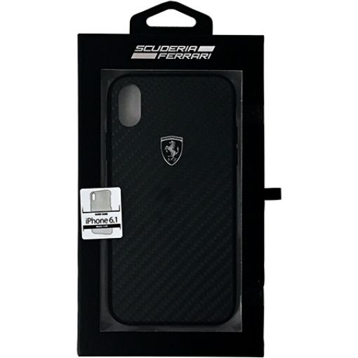 תמונה של כיסוי קשיח לאייפון XR Ferrari Heritage צבע שחור