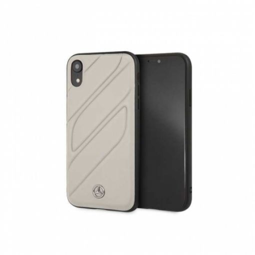תמונה של CG MOBILE IPhone XR MERCEDES Gen Leather Hard Case Crystal NEW ORGANIC I - Grey MEHCI61THLGR