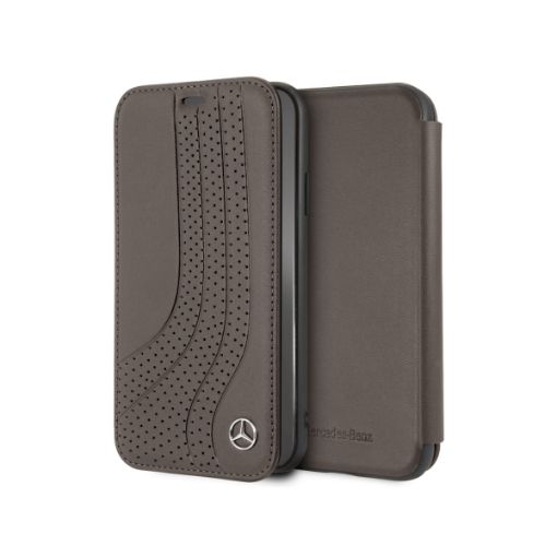 תמונה של מגן עור ספרי CG MOBILE IPhone XR MERCEDES בצבע חום