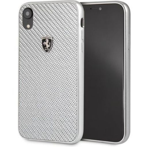 תמונה של CG MOBILE IPhone XR FERRARI HERITAGE Real Carbon Hard Case - Silver FEHCAHCI61SI