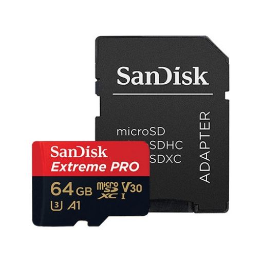 Sandisk Extreme Pro microSDXC SDSQXCG-064G memory card including