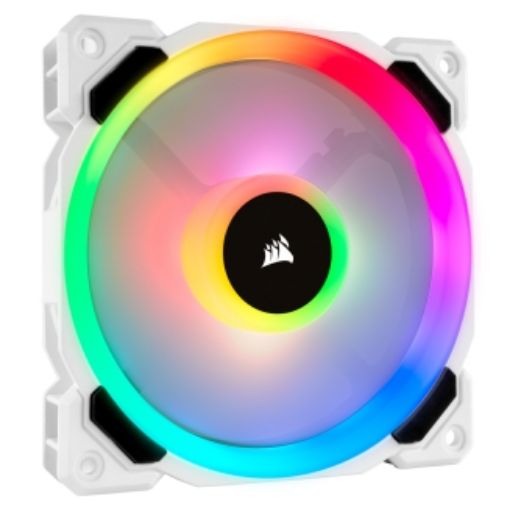 תמונה של מאוורר LED PWM Corsair LL120 RGB 120mm בצבע לבן