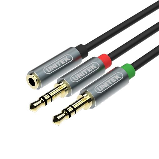 תמונה של Y-C957ABK - 3.5mm/2 Male 0.2cm Audio Splitter Cable Unitek