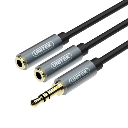 Изображение Y-C956ABK - 3.5mm/2X3.5mm m/f 0.2m Audio Cable Unitek Unitek