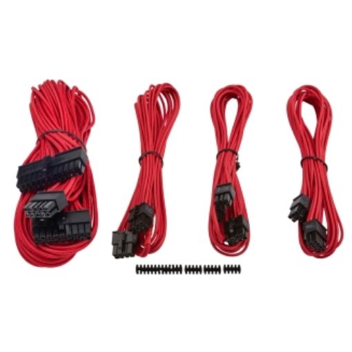 תמונה של Corsair Premium Individually Sleeved PSU Cable Kit Starter Package Type 4 (Generation 3) - Red CP-8920145