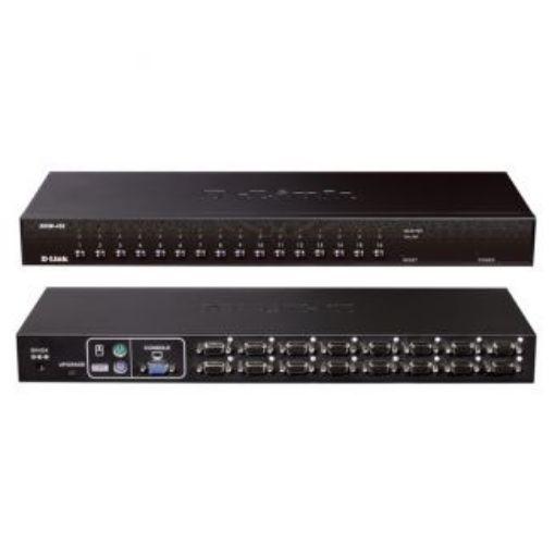 תמונה של מתג KVM D-LINK COMBO 16 פורטים PS/2 + USB Rackmount KVM-450