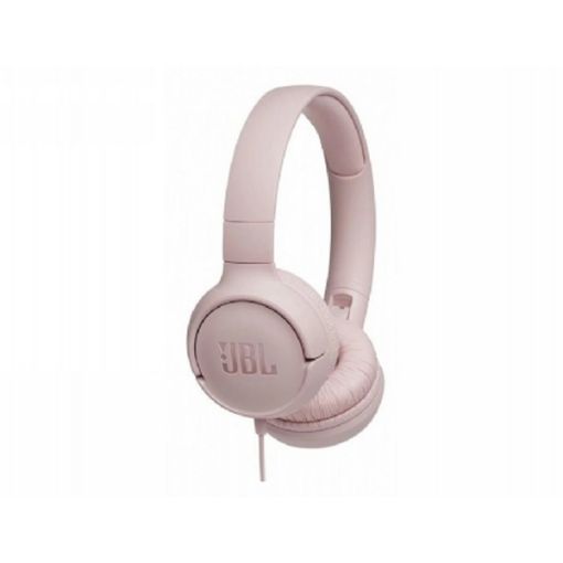 Изображение Наушники с проводом JBL Tune 500 в розовом цвете, официальный импортер.