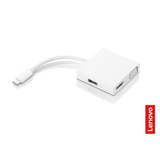 Picture of Lenovo GX90T33021 USB-C Hub, black color.