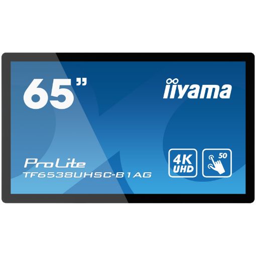 Picture of IIYAMA 65" ProLite 50pt Open Frame PCAP Touch 4K 8ms Monitor TF6538UHSC-B1AG