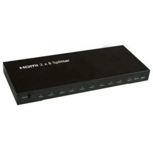 Изображение HDMI сплиттер IPPON 2x8 черного цвета.