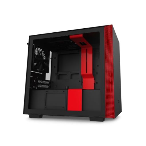 Изображение Корпус компьютера NZXT H210i черный/красный.