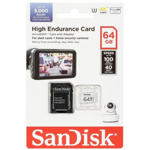 Изображение Карта памяти SanDisk Video Monitoring 64GB SDSQQNR-064G-GN6IA черного цвета.