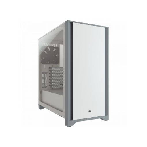 Изображение Корпус Corsair 4000D TG белого цвета артикул: CC-9011199-WW.