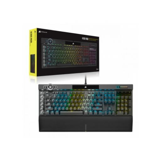 Изображение  (только английский) Игровая оптико-механическая клавиатура Corsair K100 RGB CH-912A01A-NA.