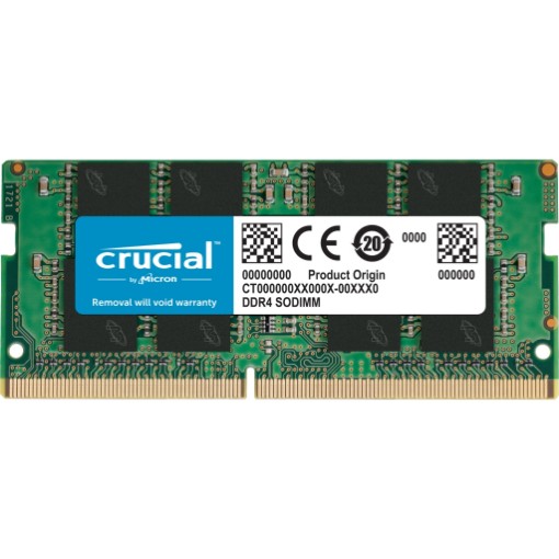Изображение Оперативная память для ноутбука Crucial 8GB DDR4-3200 SODIMM CT8G4SFRA32A черного цвета.