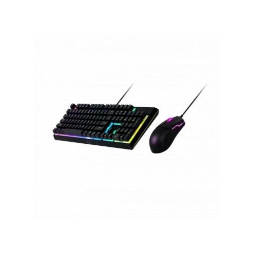 Picture of RGB MS110 mechanical keyboard and mouse from Cooler Master.