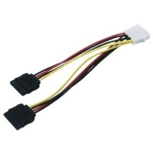 Изображение Кабель питания 2xSATA - MOLEX длиной 15 см.