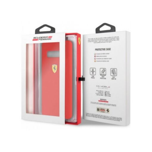 Изображение CG MOBILE CG Мобильный чехол из кремния красного цвета для Galaxy S10 официальный Ferrari FESSIHCS10RE.