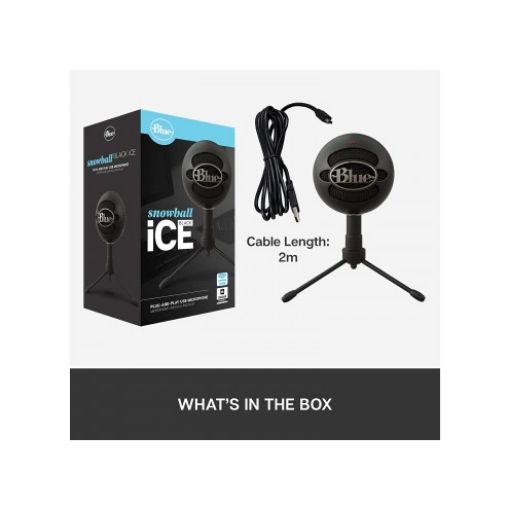 Picture of Logitech Blue Snowball Microphone USB Ice-Black 988-000067