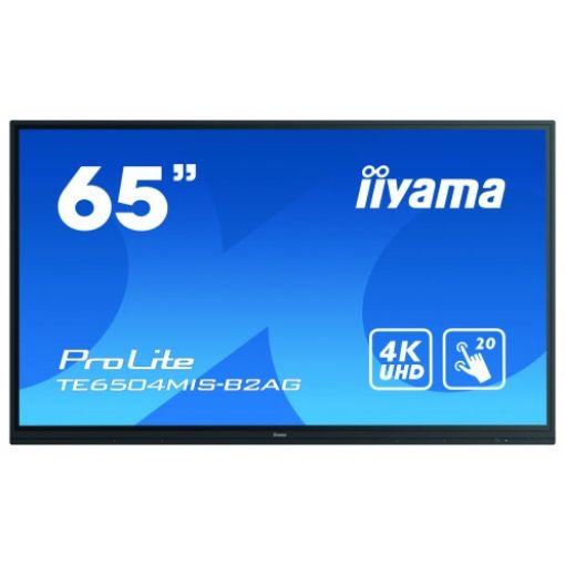 Picture of IIYAMA ProLite 65" IPS 20pt Touch 4K Interactive TE6504MIS-B2AG