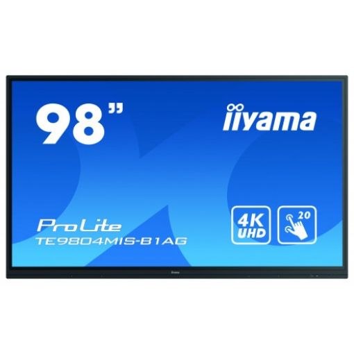 תמונה של מסך אינטראקטיבי IIYAMA ProLite 98" IPS 20pt Touch 4K Interactive TE9804MIS-B1AG