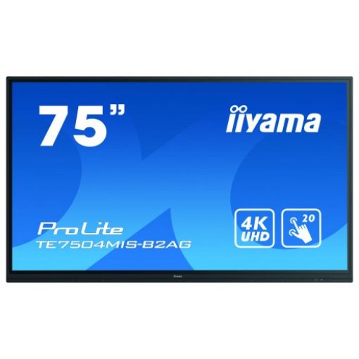 תמונה של מסך אינטראקטיבי IIYAMA ProLite 75" IPS 20pt Touch 4K Interactive TE7504MIS-B2AG