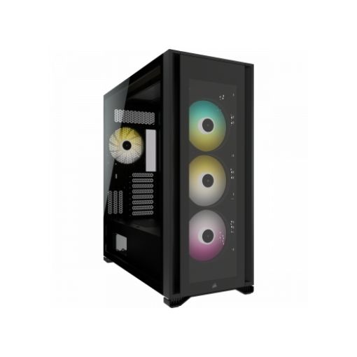 Picture of Corsair ICUE 7000X RGB TG computer case in black color.