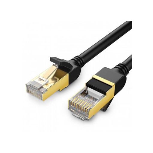 Изображение Кабель сети UGREEN CAT7 F/FTP 10Gbps 600MHz 28AWG длиной 5 метров золотистого цвета.